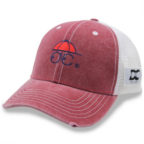 1638C  DC CAPS 6 Panel Constructed Pigment Dyed Trucker Hat 